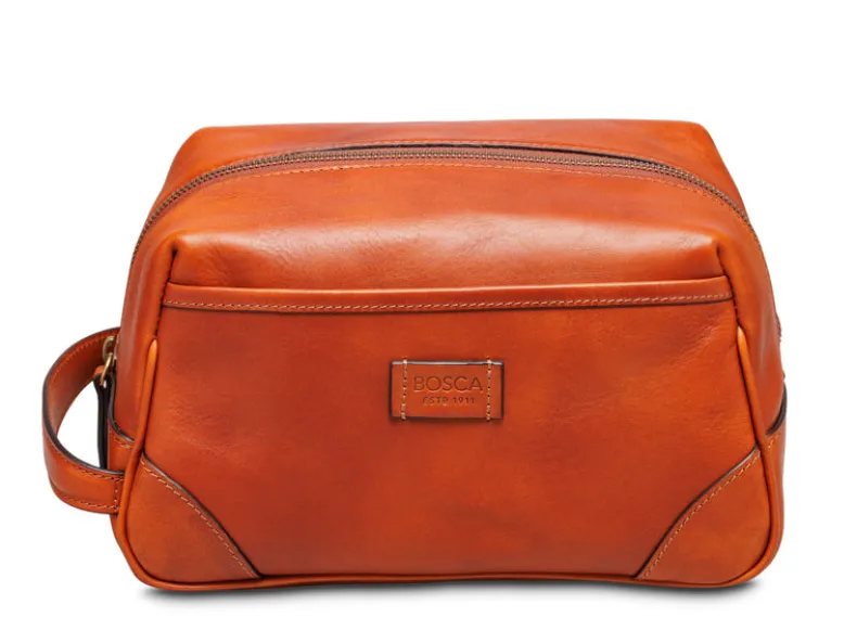 BOSCA 1911 DOLCE ITALIA BIGGIE SHAVE KIT - AMBER