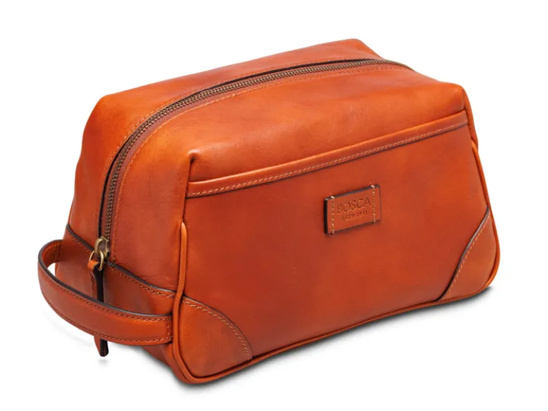 BOSCA 1911 DOLCE ITALIA BIGGIE SHAVE KIT - AMBER