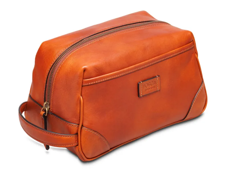 BOSCA 1911 DOLCE ITALIA BIGGIE SHAVE KIT - AMBER
