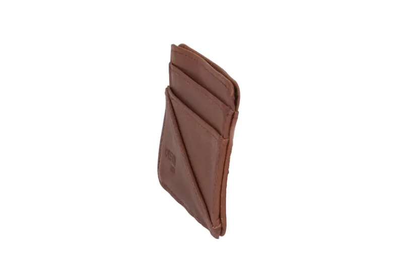 ORSYN YOSEMITE CARD CASE WALLET - CHOCOLATE OIL TAN