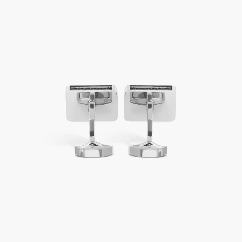 TATEOSSIAN CUFF LINKS - UNION JACK IN STAINLESS STEEL