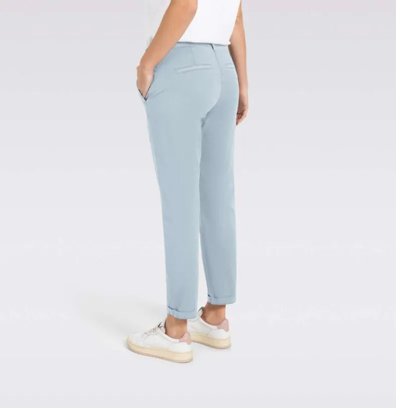 MAC WOMEN'S TURN UP CHINO - ICE BLUE
