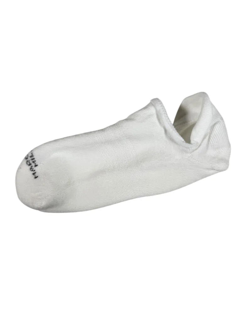 MARCOLIANI PIMA COTTON SOLID COLOR INVISIBLE SNEAKER SOCK - WHITE