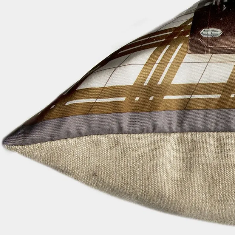 BUTTON DOWN HERMES 28" PILLOW COVER - H EN VOYAGE