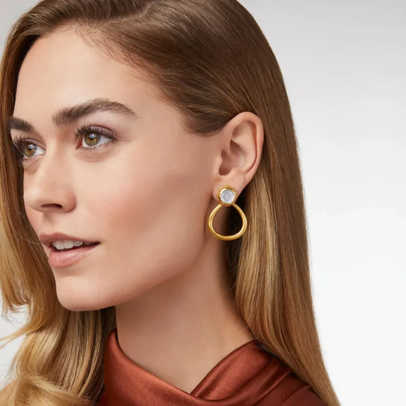 JULIE VOS FLORA STATEMENT EARRING - IRIDESCENT CORAL