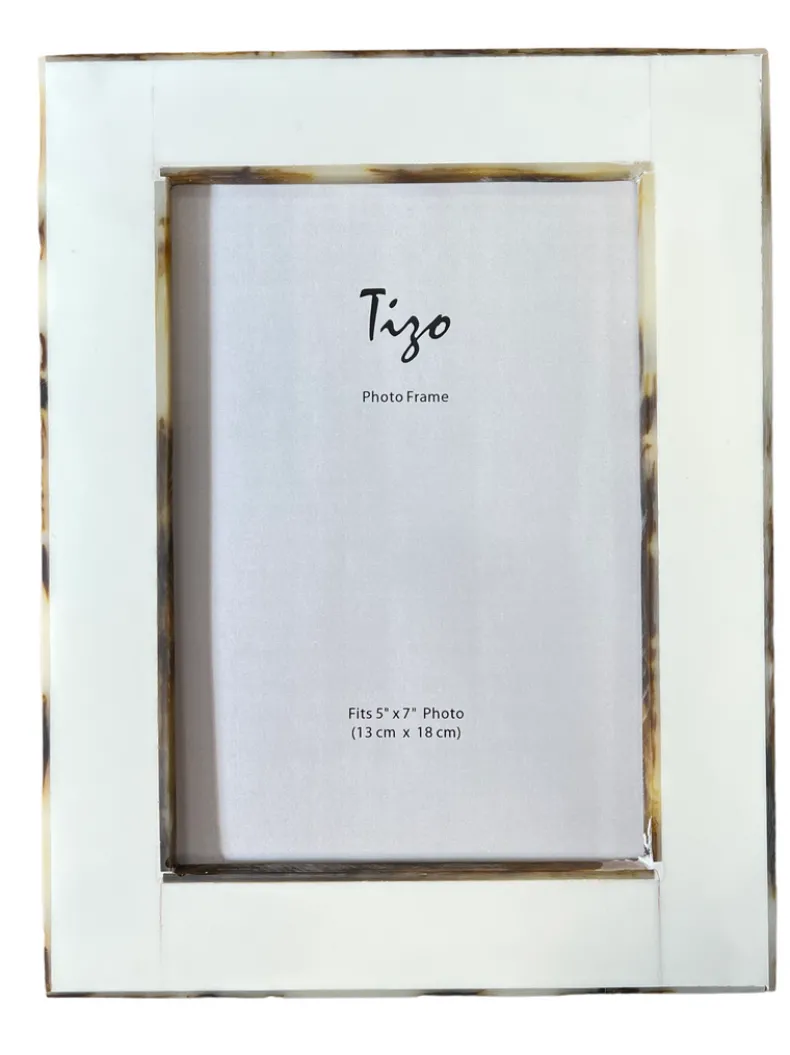 TIZO FAUX TORTOISE SHELL PICTURE FRAME - BONE