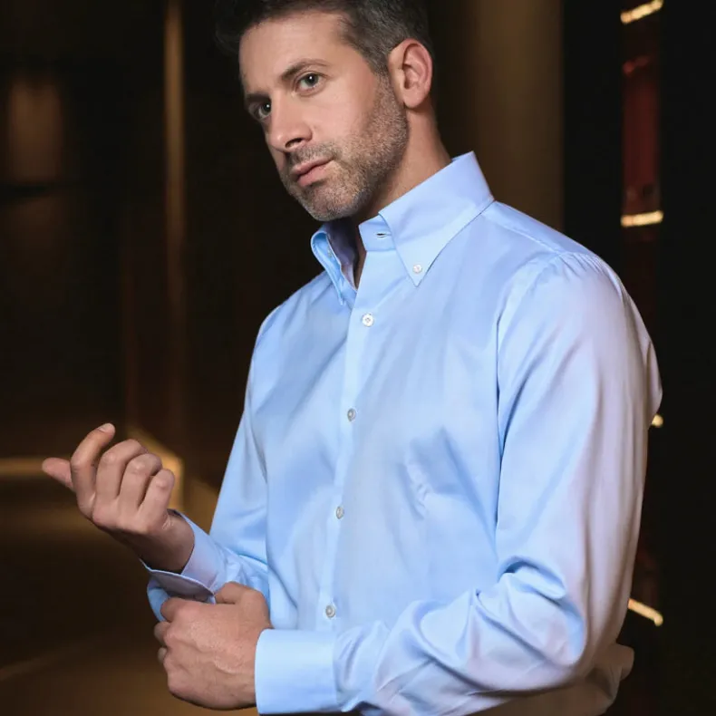 FINAMORE 1925 CLASSIC LIGHT BLUE SHIRT