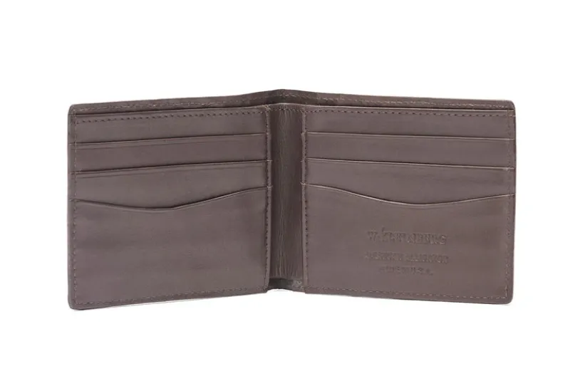 W.KLEINBERG ALLIGATOR BIFOLD WALLET - MATTE BLACK