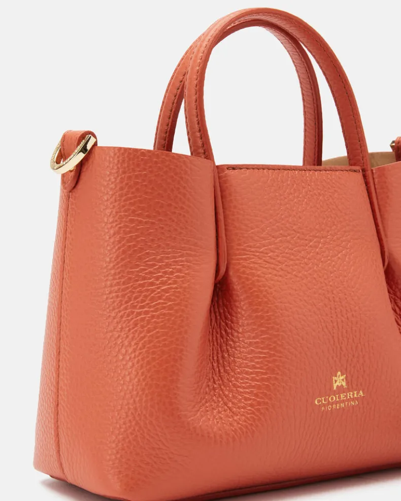 CUOIERIA FIORENTINA CANDY MINI TOTE - PAPAYA