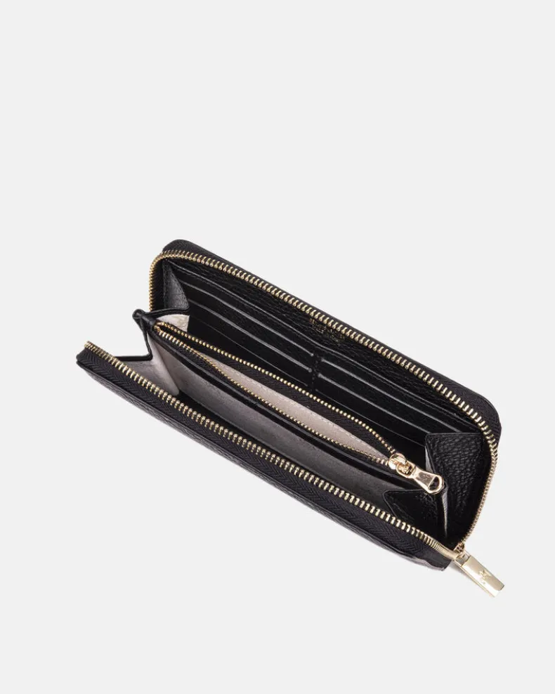 CUOIERIA FIORENTINA ZIP WALLET - BLACK