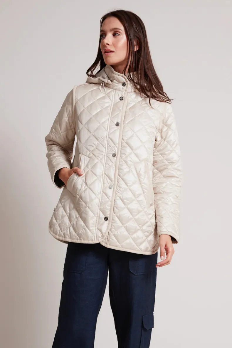 ADROIT QUILTED TILLY SHORT COAT - CHAMPAGNE