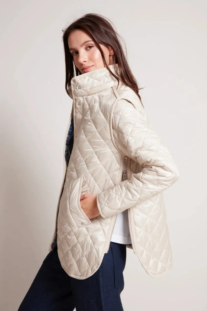 ADROIT QUILTED TILLY SHORT COAT - CHAMPAGNE
