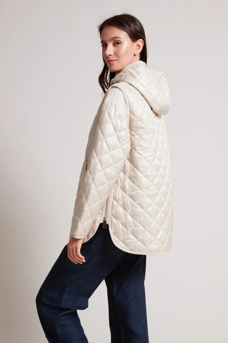 ADROIT QUILTED TILLY SHORT COAT - CHAMPAGNE