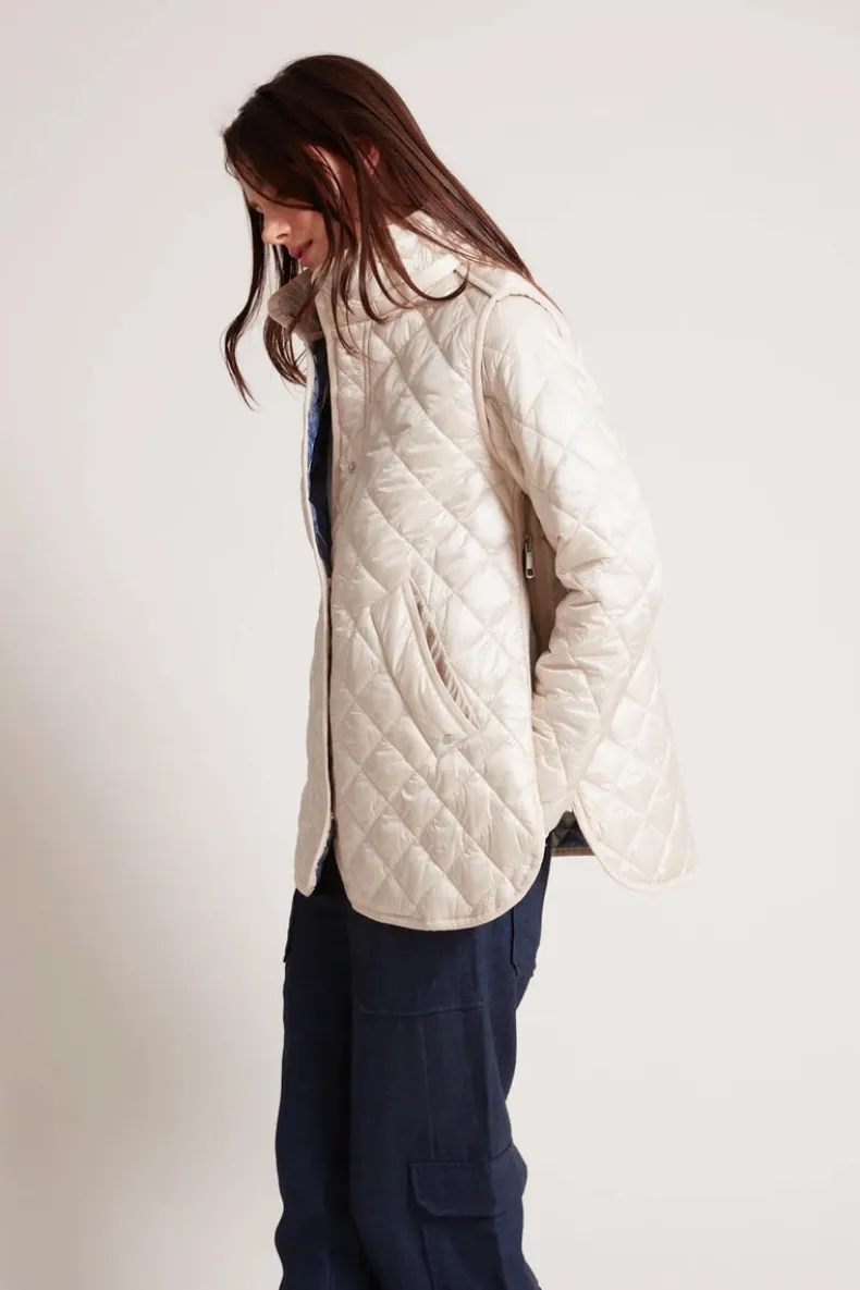 ADROIT QUILTED TILLY SHORT COAT - CHAMPAGNE