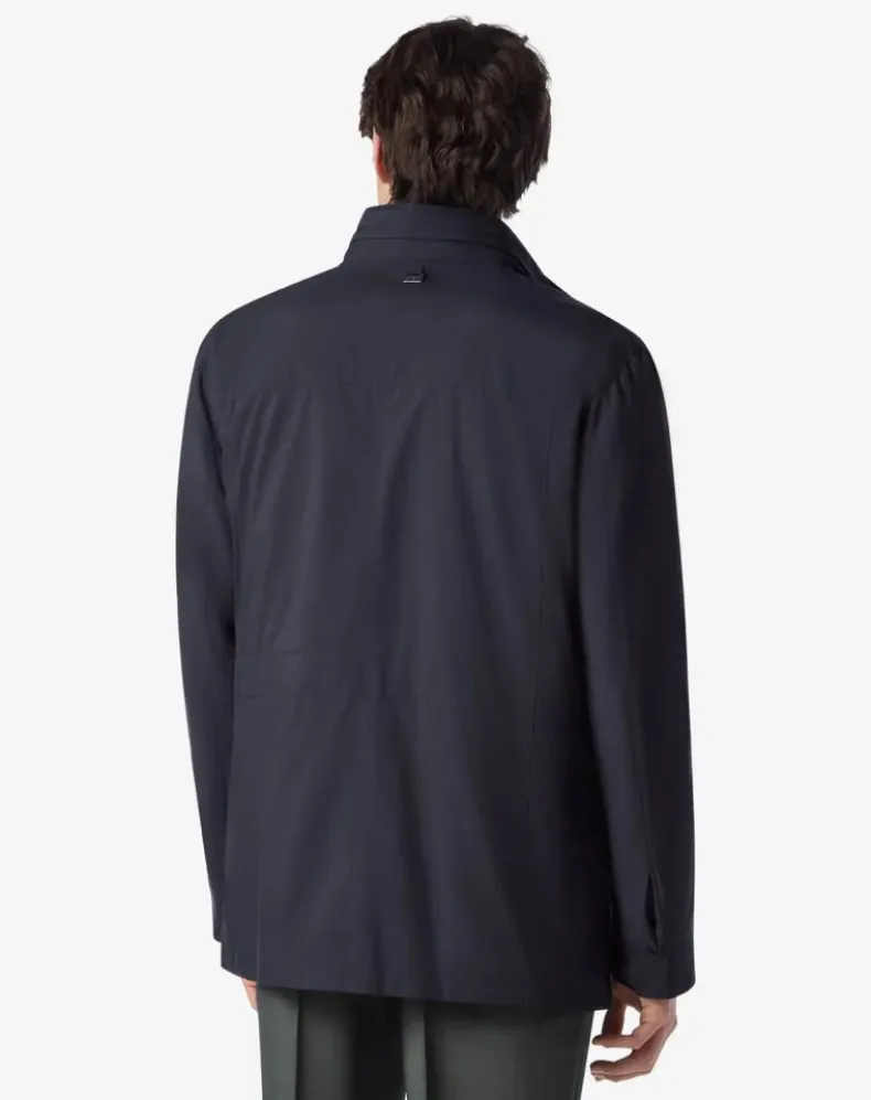 CORNELIANI NYLON FIELD COAT - NAVY