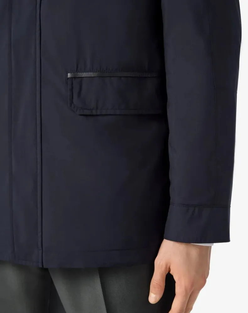 CORNELIANI NYLON FIELD COAT - NAVY
