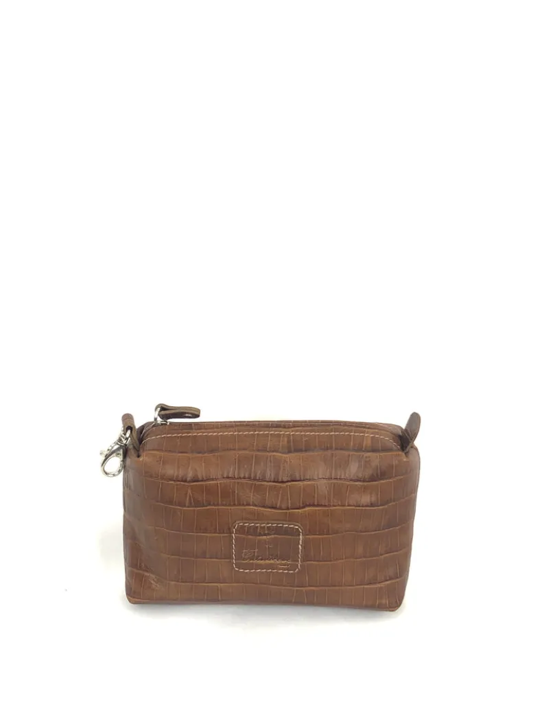 CALABRESE 1924 EMBOSSED LEATHER SMALL BAG - 2 COLOR OPTIONS