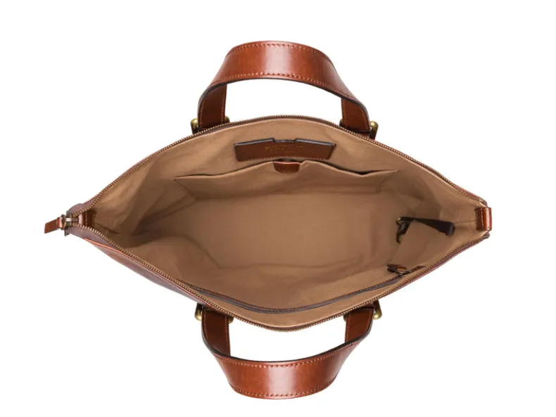 BOSCA 1911 BRENTA TOTE - DARK BROWN