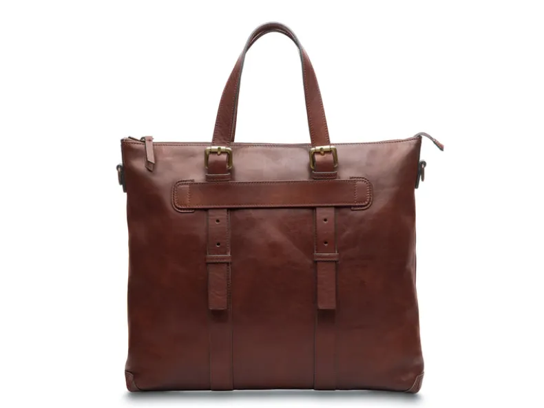 BOSCA 1911 BRENTA TOTE - DARK BROWN