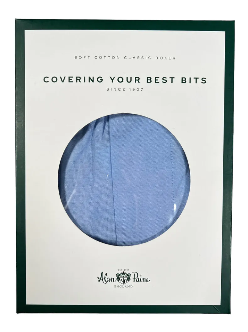 ALAN PAINE COTTON BOXER SHORT - LIGHT BLUE
