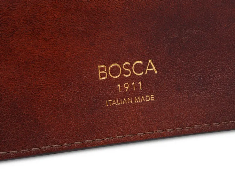 BOSCA 1911 ITALIA DOLCE CALLING CARD CASE - DARK BROWN