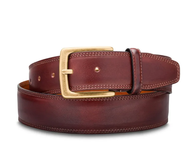 BOSCA 1911 AMALFI DOLCE BELT - DARK BROWN