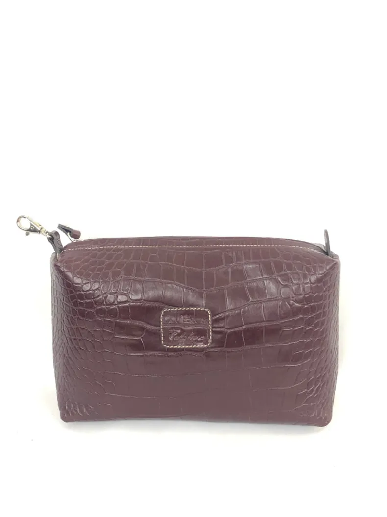 CALABRESE 1924 EMBOSSED LEATHER MEDIUM BAG - 2 COLOR OPTIONS