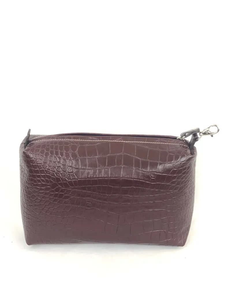 CALABRESE 1924 EMBOSSED LEATHER MEDIUM BAG - 2 COLOR OPTIONS