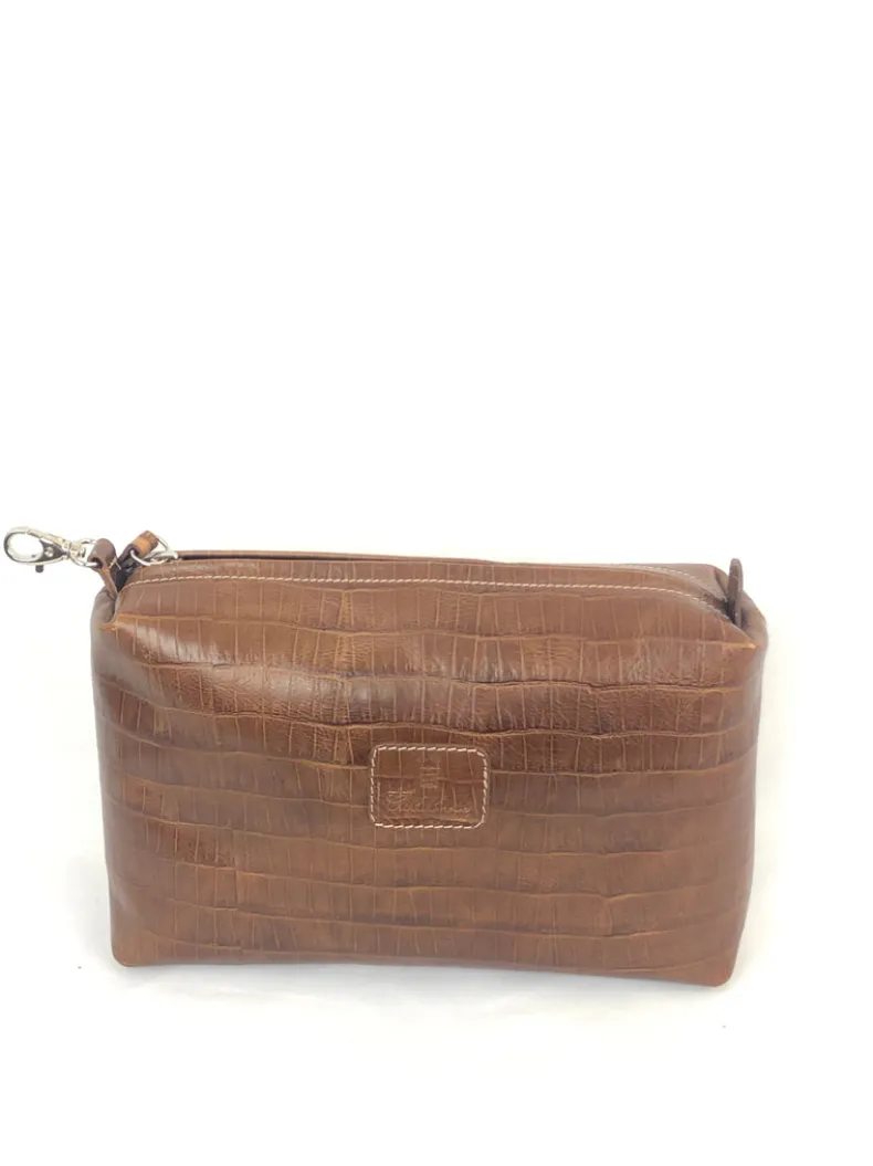 CALABRESE 1924 EMBOSSED LEATHER MEDIUM BAG - 2 COLOR OPTIONS