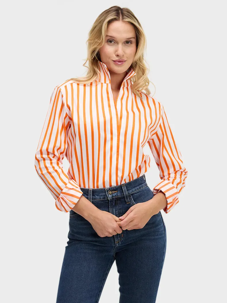 SARAH ALEXANDRA SIGNATURE SHIRT - TANGERINE DREAM