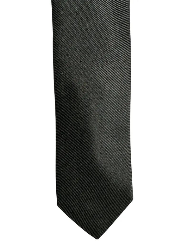 DION SILK TWILL FORMAL TIE - BLACK