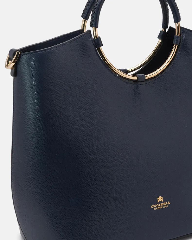 CUOIERIA FIORENTINA OBLO TOTE - NAVY