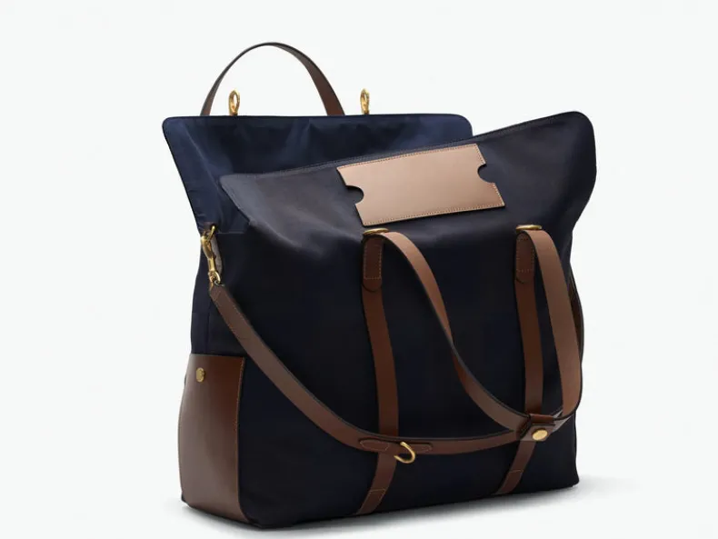MISMO M/S MEGA TOTE - PIONEER BLUE/CUOIO