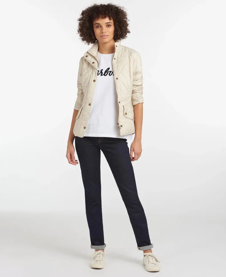 BARBOUR FLYWEIGHT CAVALRY WOMEN'S QUILT JACKET - PEARL STONE