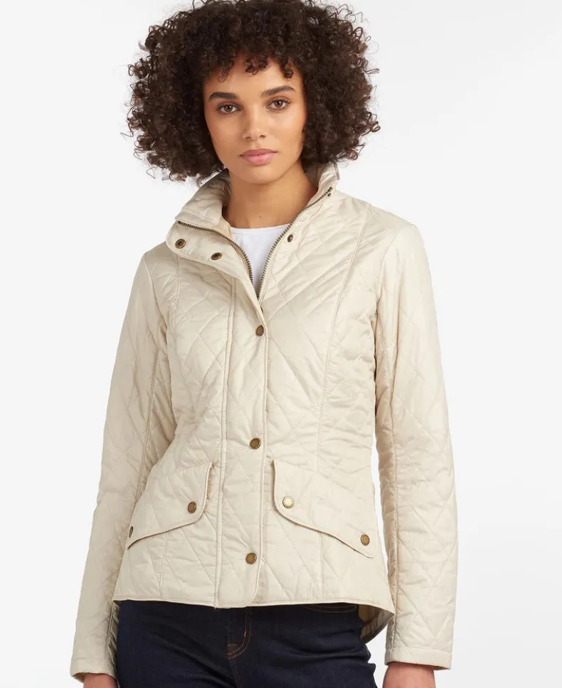BARBOUR FLYWEIGHT CAVALRY WOMEN'S QUILT JACKET - PEARL STONE