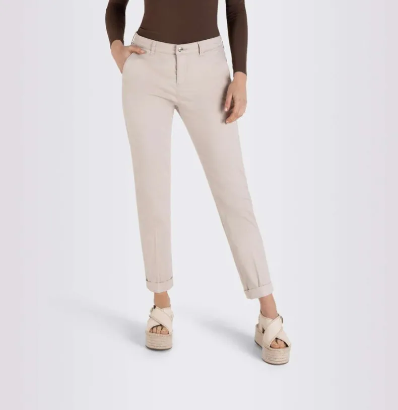 MAC WOMEN'S TURN UP CHINO - IVORY