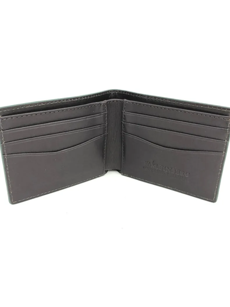 W.KLEINBERG ALLIGATOR BIFOLD WALLET - MATTE FOREST GREEN