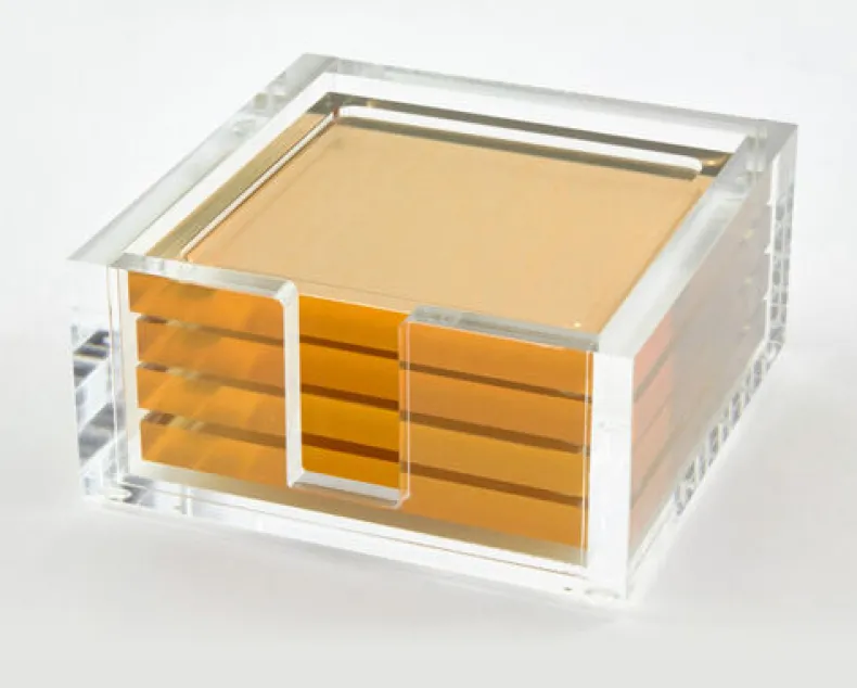 TIZO LUCITE COASTER SET - GOLD