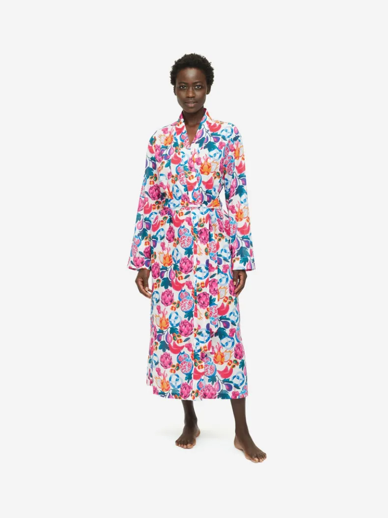 DEREK ROSE LEDBURY 50 WOMEN'S ROBE - WHITE