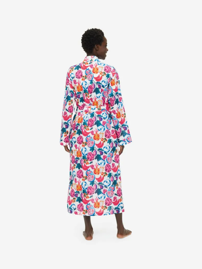 DEREK ROSE LEDBURY 50 WOMEN'S ROBE - WHITE