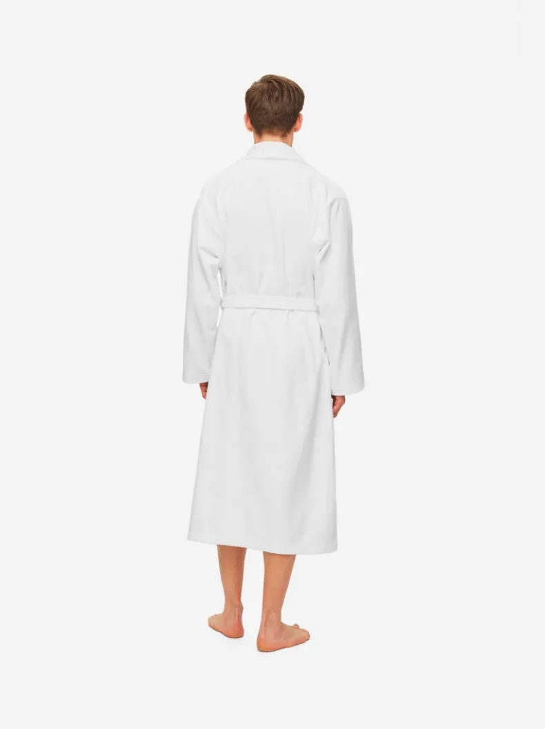 DEREK ROSE TRITON 10 MEN'S ROBE - WHITE