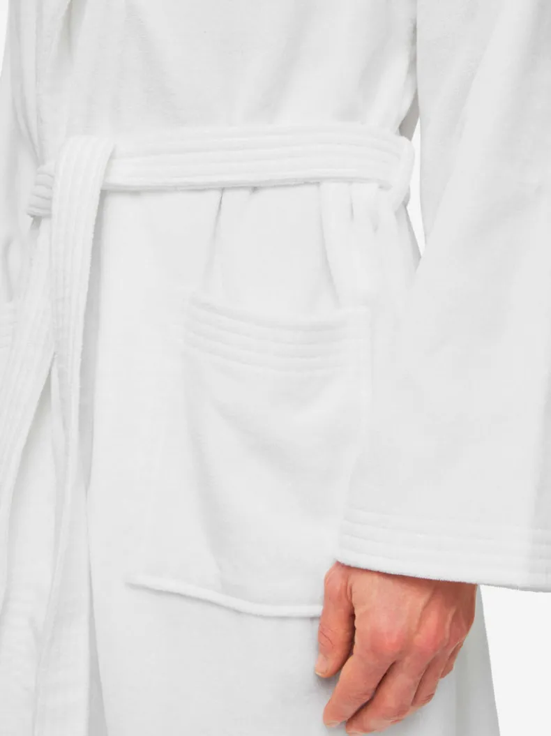 DEREK ROSE TRITON 10 MEN'S ROBE - WHITE