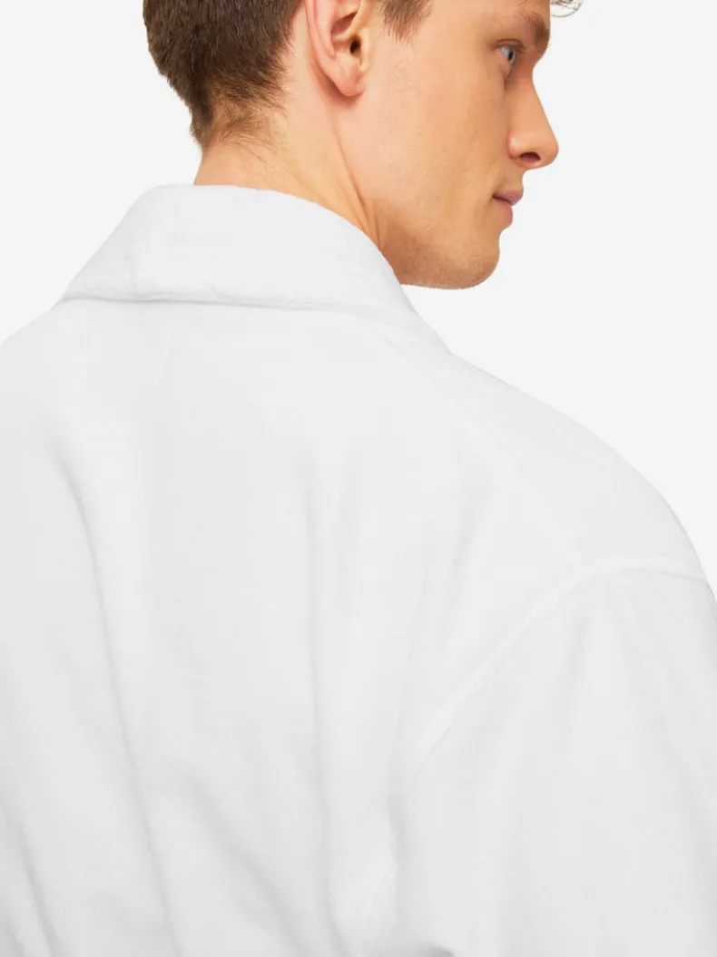 DEREK ROSE TRITON 10 MEN'S ROBE - WHITE