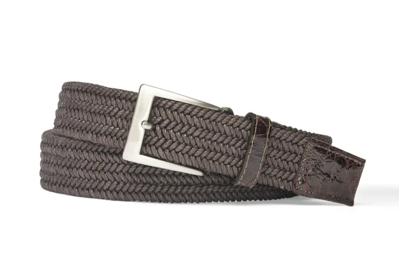 W.KLEINGBERG STRETCH BELT - CHOCOLATE