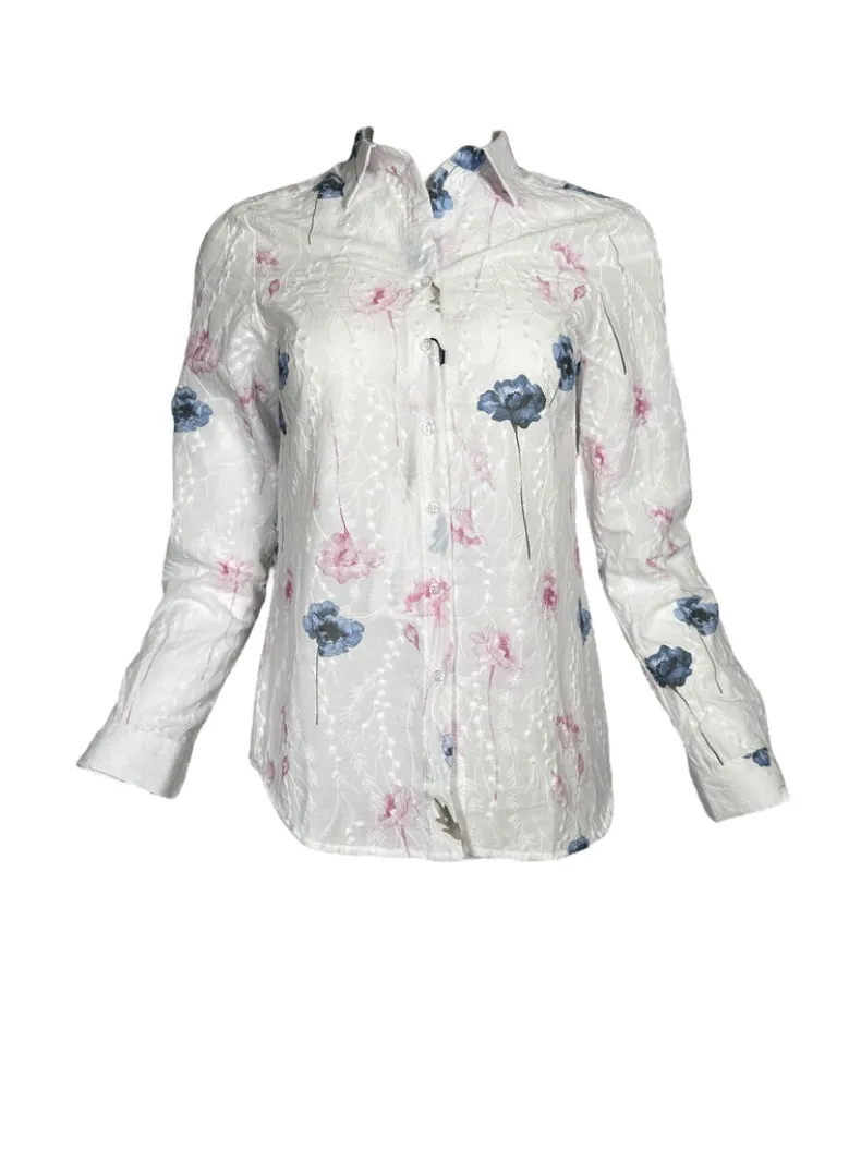 VLT'S BY VALENTINA'S EMBROIDERED BLOUSE - ROSA