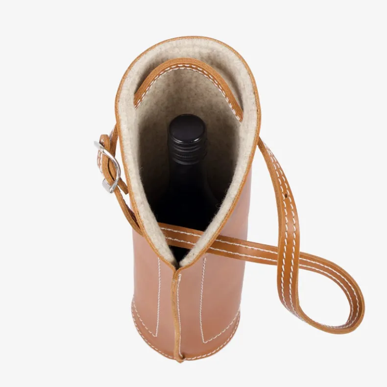 SONOMA COUNTY LEATHER - BARLOW WINE CARRIER