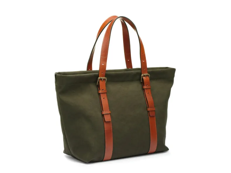 BOSCA 1911 EMMA CARRY-ALL TOTE - OLIVE