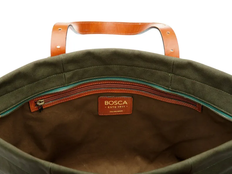 BOSCA 1911 EMMA CARRY-ALL TOTE - OLIVE