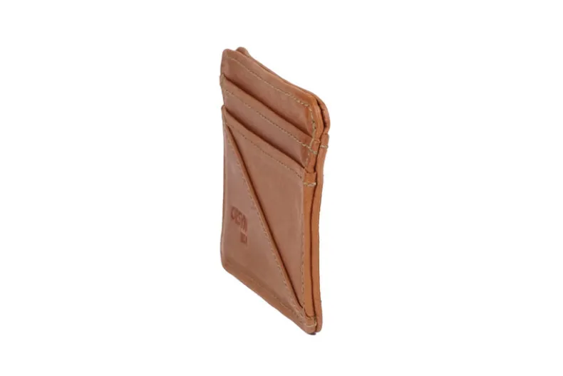 ORSYN YOSEMITE CARD CASE WALLET - CARAMEL OIL TAN