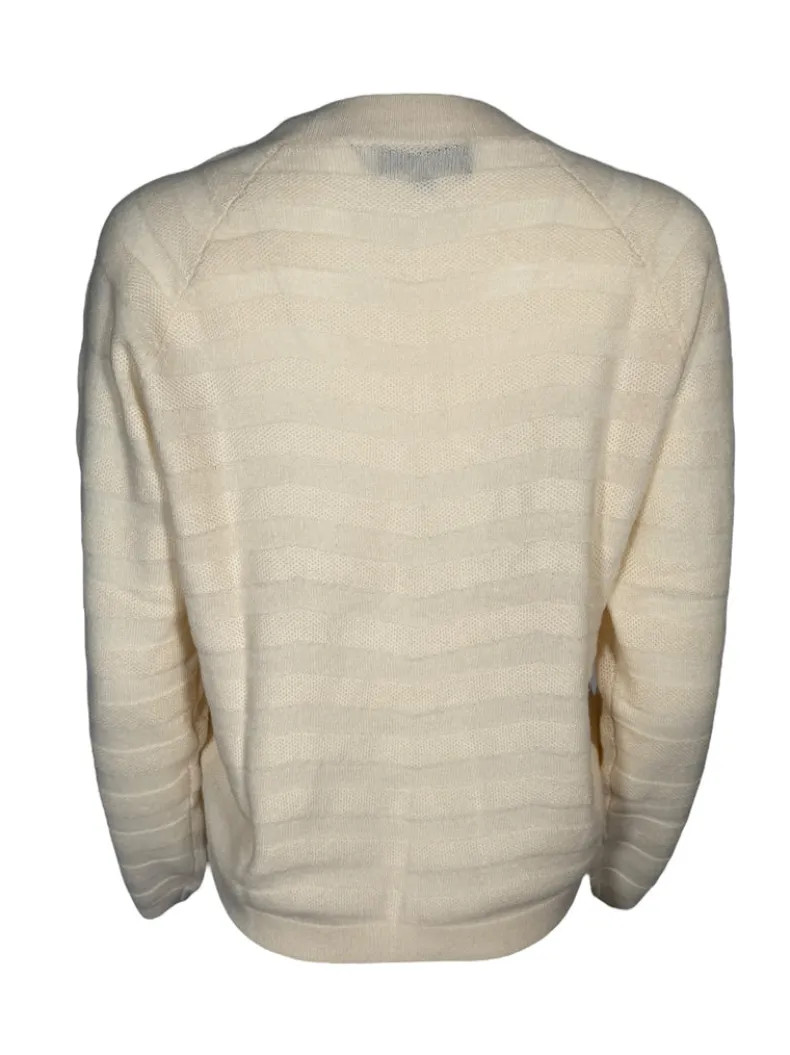 REPEAT CASHMERE V-NECK SWEATER - VANILLA